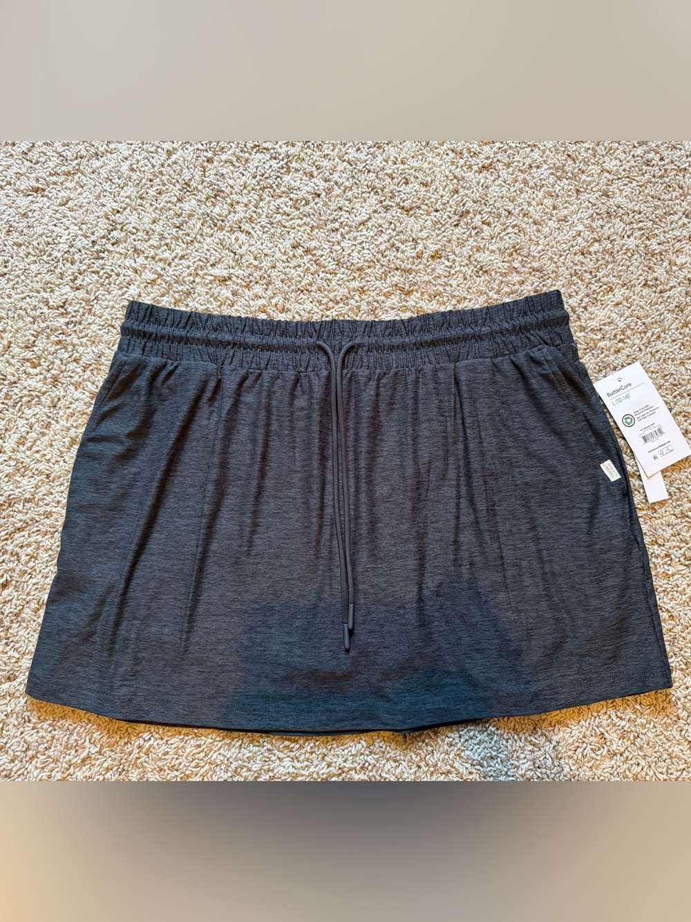 Women's Mini Skort - Charcoal Black/heathered gray